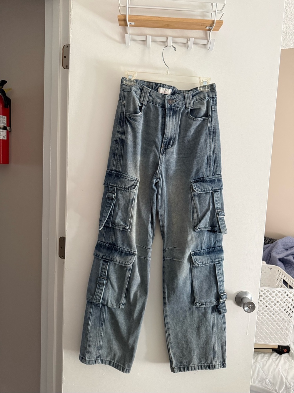 Y2K Lilac Sunset Cargo Jeans Pants